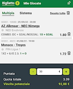 Bolle calcio abbonati 30, 31 agosto e 1 settembre 2022 di ScommessePerfette.it. Turno infrasettimanale per la 4^ giornata di Serie A e di Ligue 1 e per la 5^ di Premier League!