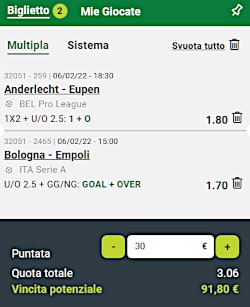 Bolle calcio abbonati 6 e 7 febbraio 2022 di ScommessePerfette.it. Le nove Bolle riservate agli utenti abbonati: una domenica di calcio apparentemente, e forse effettivamente, ancora imprevedibile, incerta e poco calcolabile.