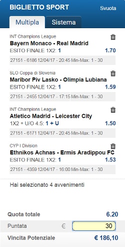 Bolle calcio del 12 aprile 2017. Sempre Champions League in primo piano: oggi Atl. Madrid-Leicester e Bayern-Real Madrid!