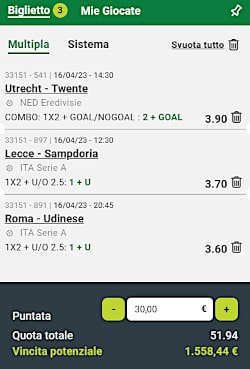 Bolle calcio 16 e 17 aprile 2023 di ScommessePerfette.it. Lecce, Roma e Atalanta chiamate per motivi diversi a un serio impegno!