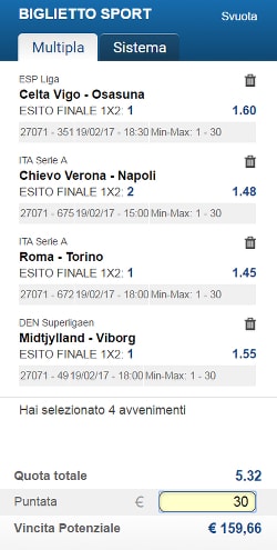 Bolle calcio del 19 febbraio 2017. Bella giornata di Serie A, da seguire. E da giocare!