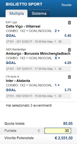 Bolle calcio del 12 marzo 2017. Ore 15.00 al Meazza Inter-Atalanta: una partita che i bookies reputano scontata, ma noi non ci metteremmo la mano sul fuoco. Match da vedere!