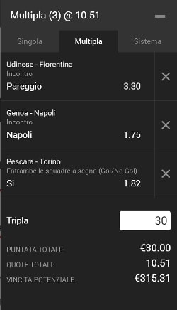 Le bolle del 21 settembre 2016. Serie A direttamente in Bolla Rischio per questa giornata; in Bolla Normale ci allarghiamo all'Europa!